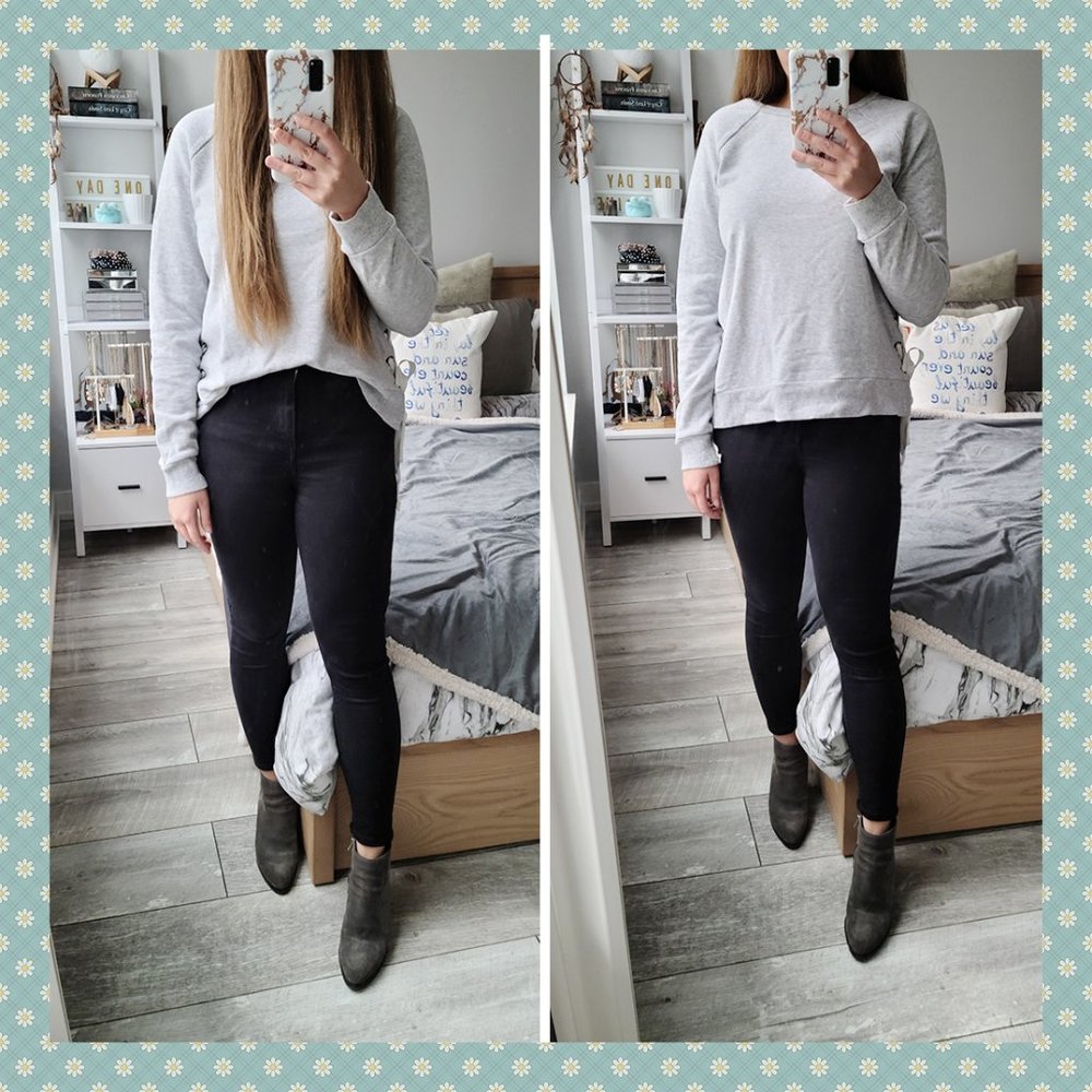 Aerie‎ Grey Lace Up Sweatshirt